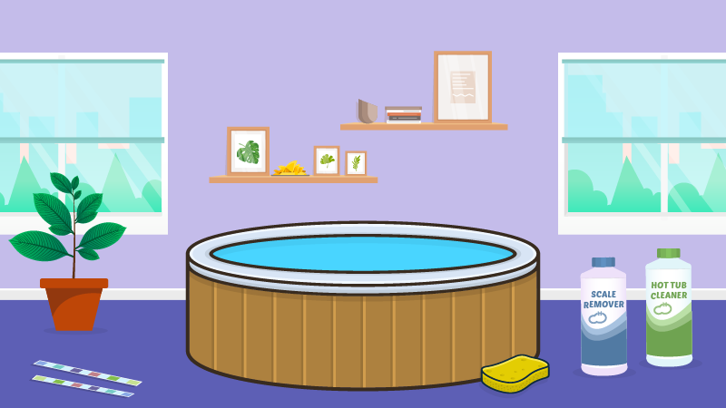 如何去除和防止热浴池水垢