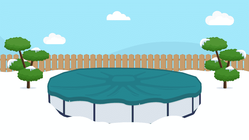 如何在冬季盖上使用泳池枕头